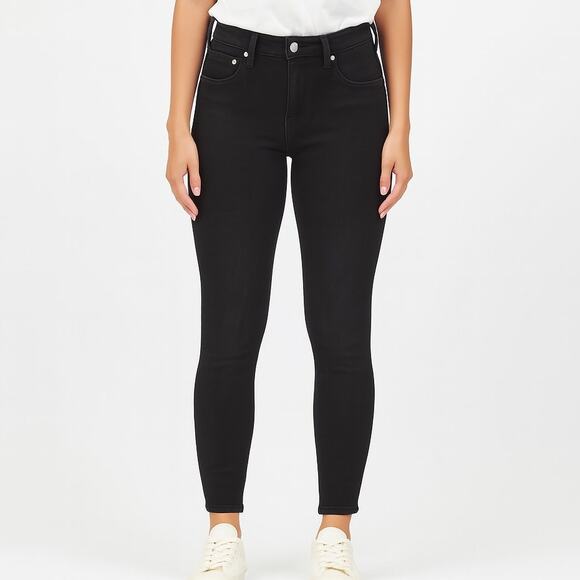 Calvin Klein Jeans Womens Slim Skinny Denim Black Pockets Mid Rise - Picture 1 of 10